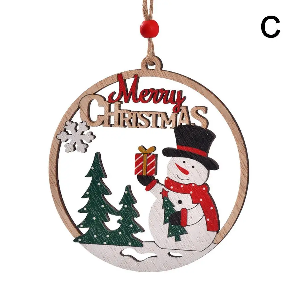 2024 рождественские деревянные подвески подвесные украшения для рождественской