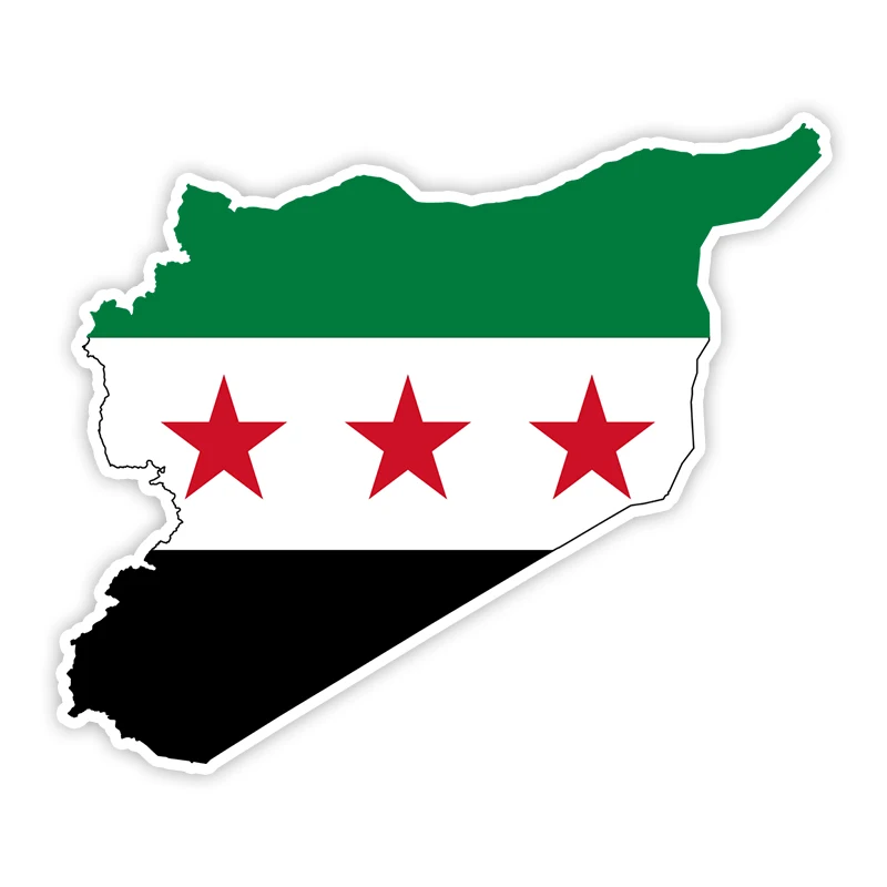 

CG Car Sticker Flag Map of Syria Waterproof Vinyl Decal Car Body Bumper PVC KK Car Accessories Decor Pegatinas Para Coche
