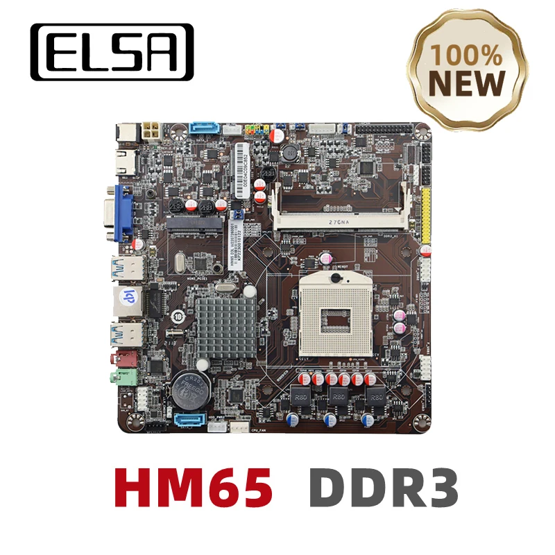 Материнская плата Эльза HM65 Mini ITX PGA 989B DDR3 с поддержкой процессора Intel Core i3/i5/i7 Pentium Celeron для игрового ПК, новинка