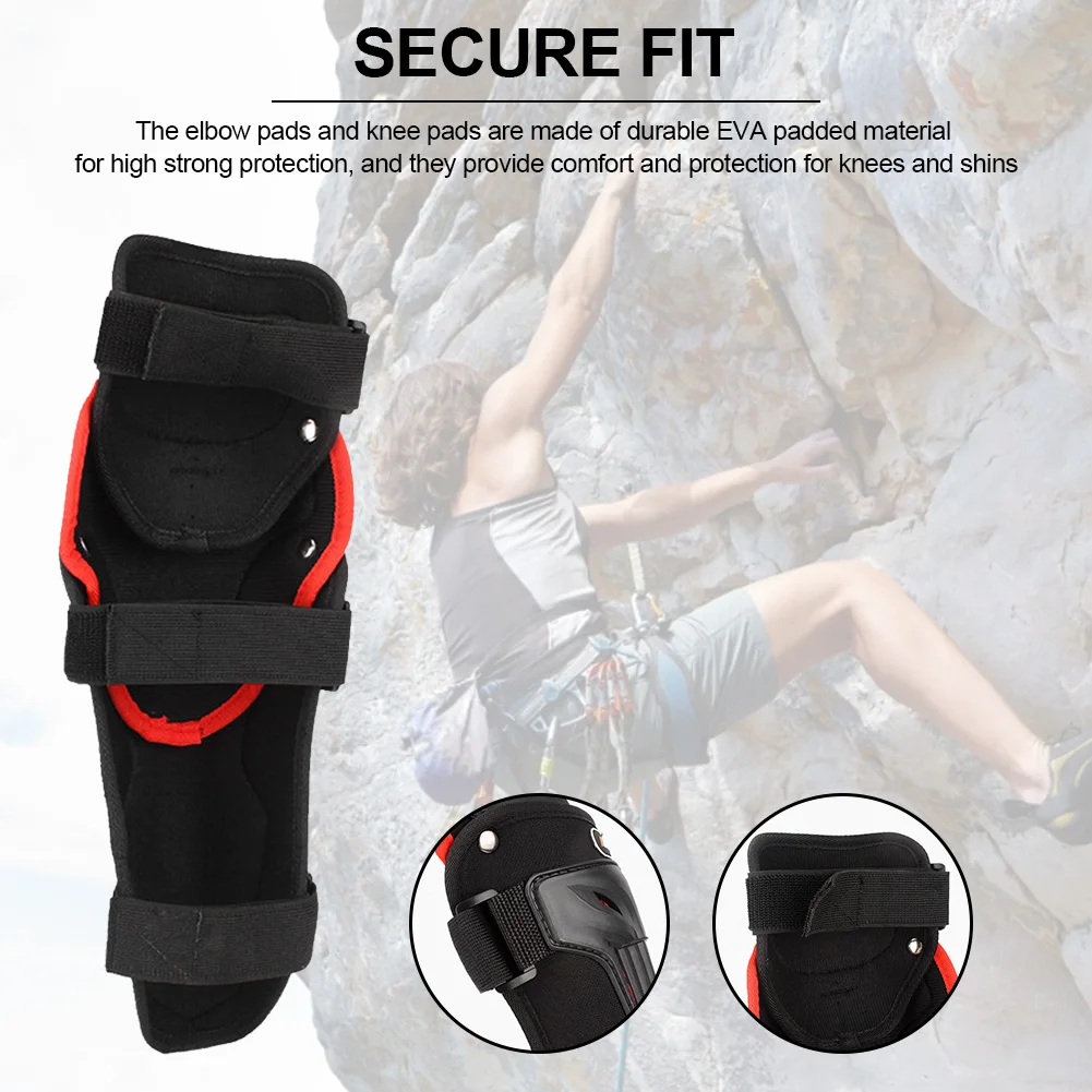 

Motocross Knee Gear Knee Pads Elbow Pads 4Pcs-2 In 1 Protective Elbow Guard Knee And Shin Guards Motorcycle Gear Set With