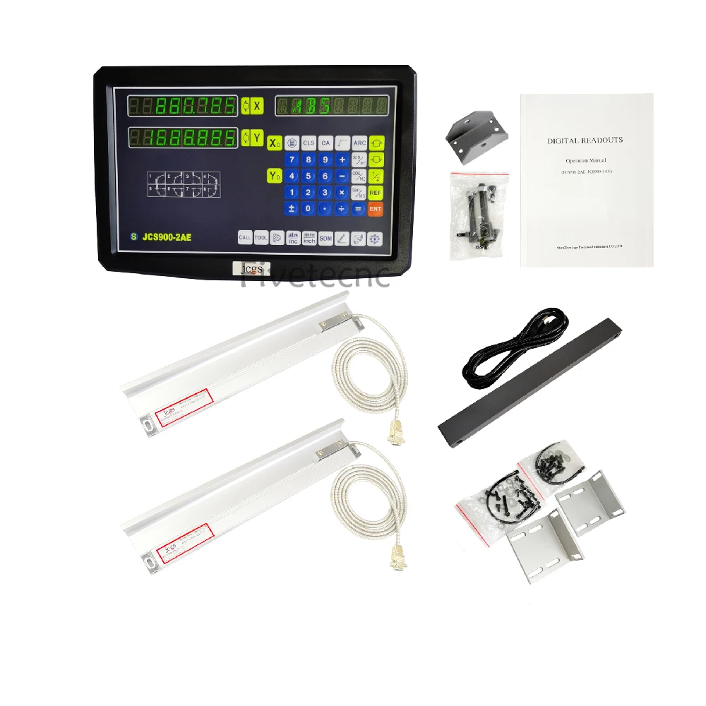 2 Axis Digital Readout 3 Axes DRO Display And Linear Scale Encoder Measuring Ruler for Milling Lathe Machine