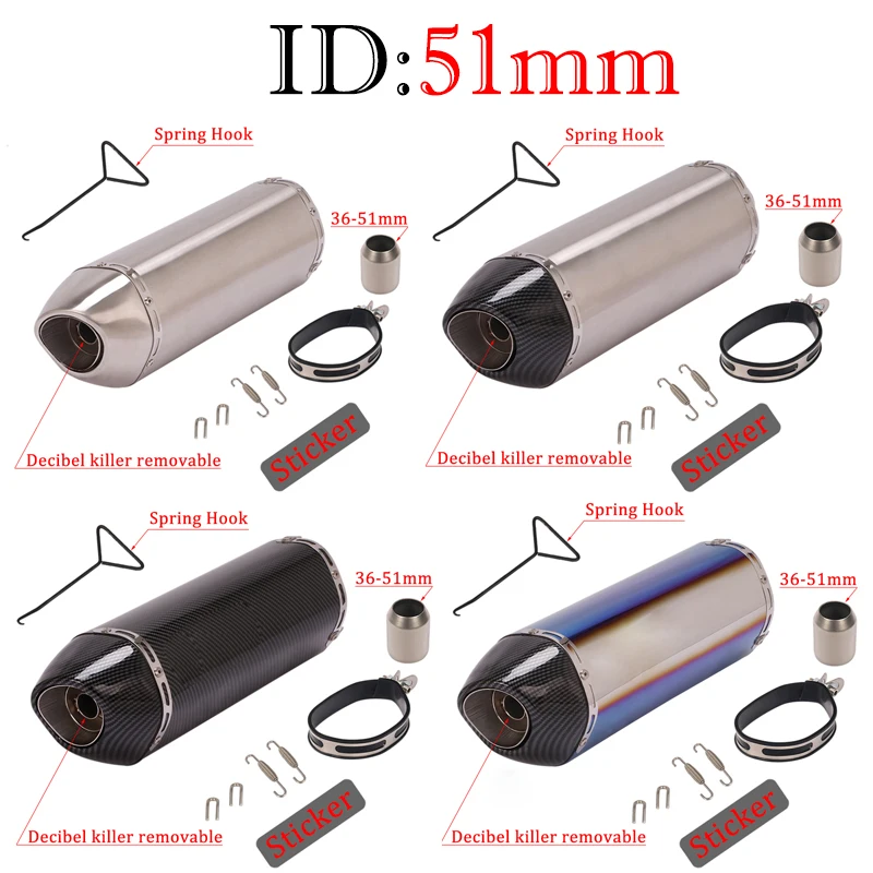 

Universal Motorcycle GP Yoshimura Exhaust Motorcross Pipe DB Killer Escapamento Escape Racing Muffler For R6 R3 MT09 Pitbike ATV