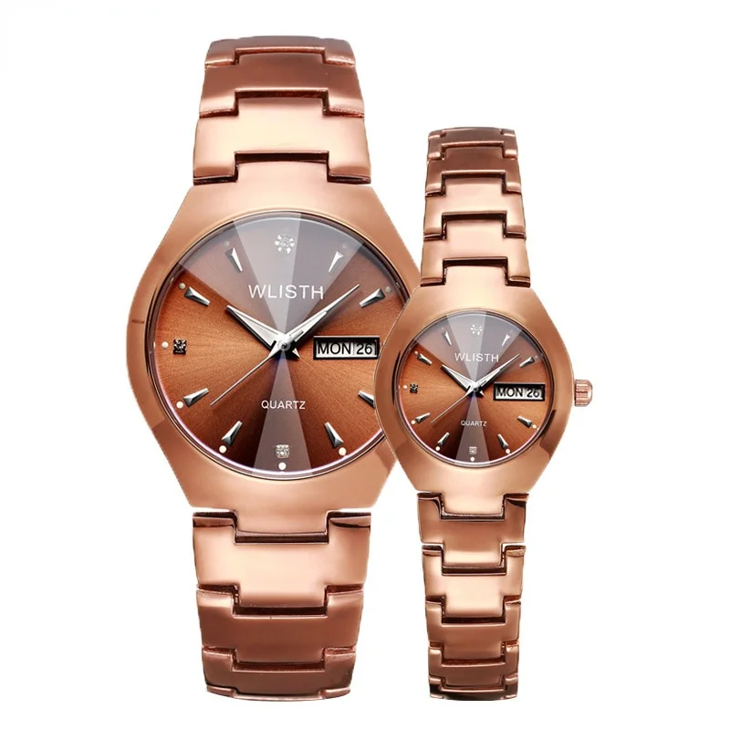 2022 Couple Watch Fashion Mens Watch Simple Luxury Quartz Wristwatch Women Clock for Male Female Waterproof Lovers Thin Watch