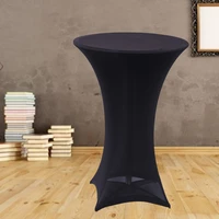 4 leg cocktail bar table cover tablecloth wedding party event decorations black