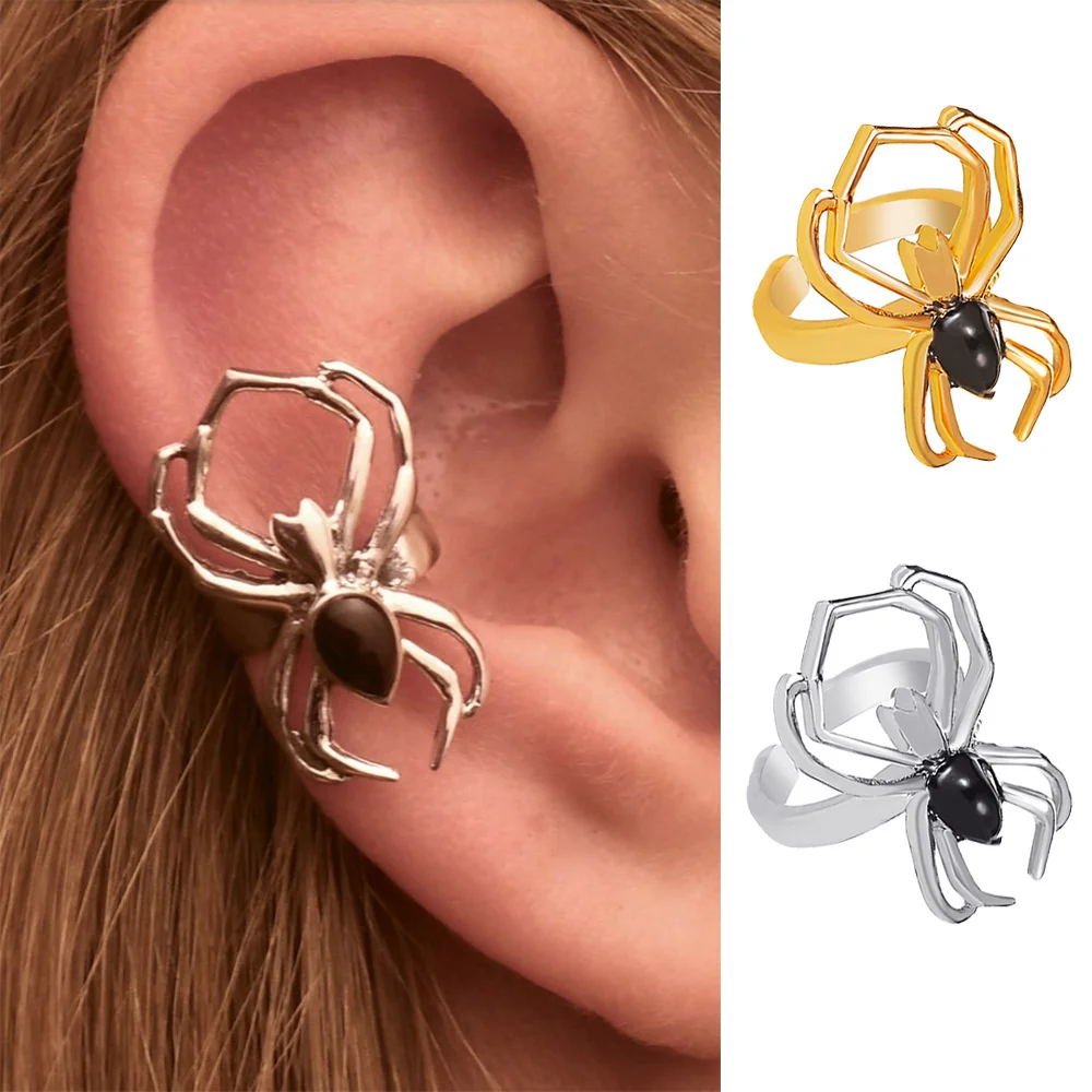 

Punk Spiders Shaped Earrings for Women Trendy Vintage Animal Shaped Ear Clips Jewelry Accessories Girlfriends Gift 2023 Trend