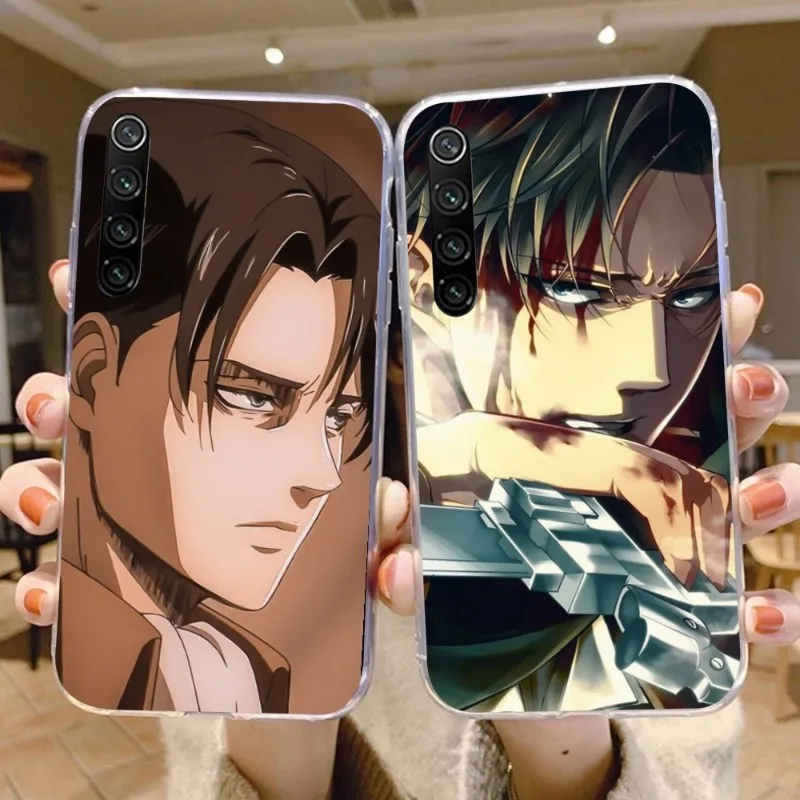 

AOT Levi Ackerman Cell Phone Case for Xiaomi 13 Lite 12 11T 10 9 Redmi Note 11 10 10S Pro 9 9A 8 Clear Phone Cover Funda