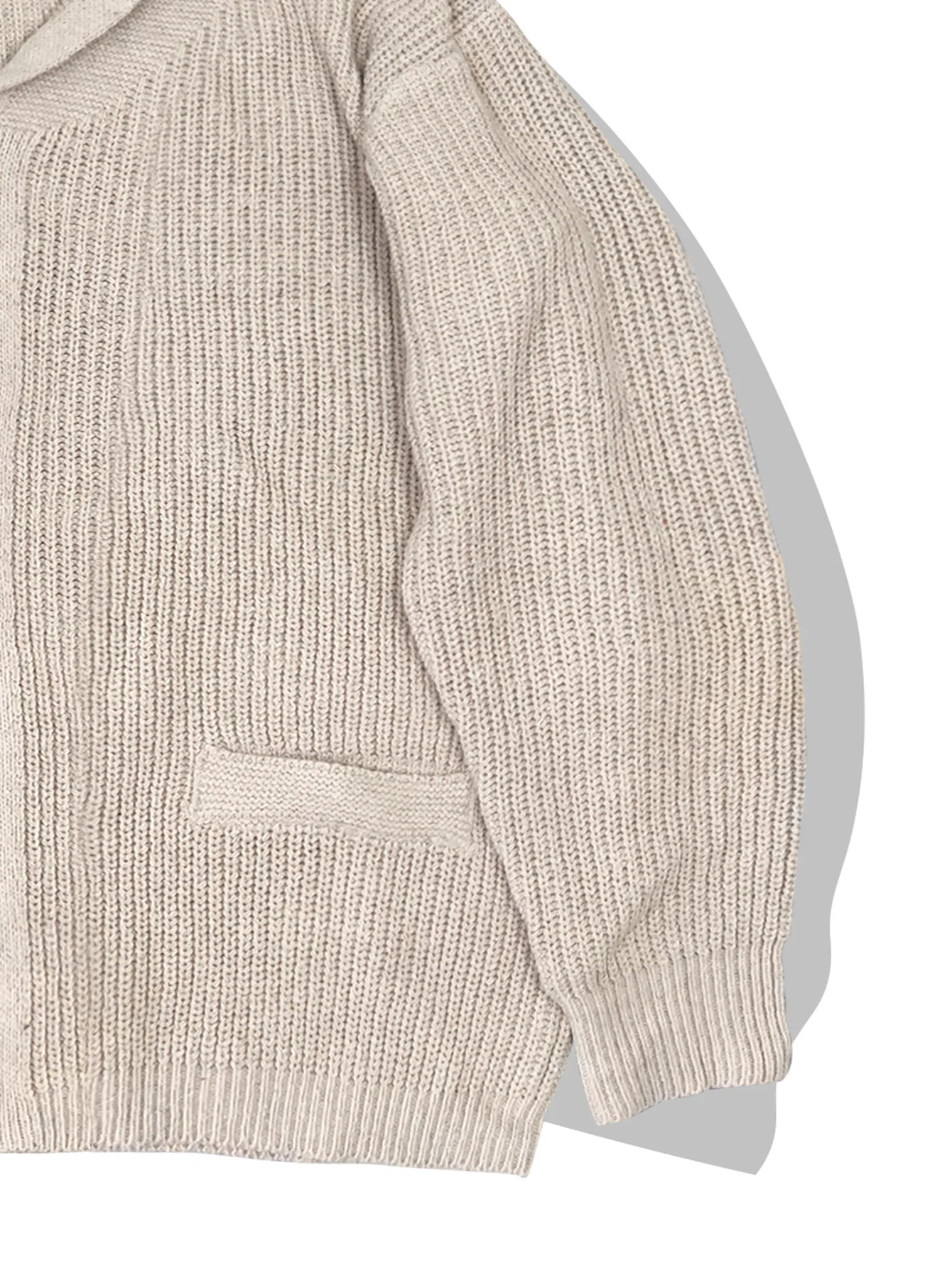 Mattswag 2022 Men Solid Color Khaki Knited Cardigans Autumn Winter Warm Loose Sweater Coats Casual Stylish Simple Men's Clothing