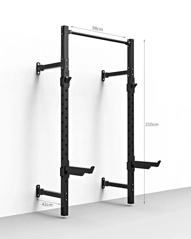 Регулируемая бюджетная Складная настенная стойка для приседаний фитнеса