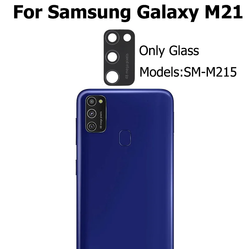

Стеклянный объектив задней камеры, стеклянная крышка задней камеры для Samsung Galaxy M21 с заменой наклейки
