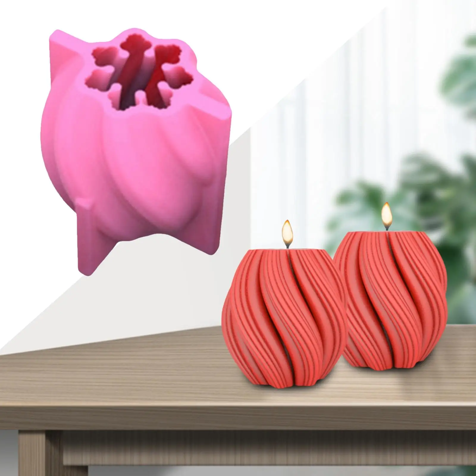 

3D Silicone Candle Mold DIY Craft Ornament Gypsum Mold Spiral Shape Scented Wax Mould for Wedding Soap Make Tool Resin Casting