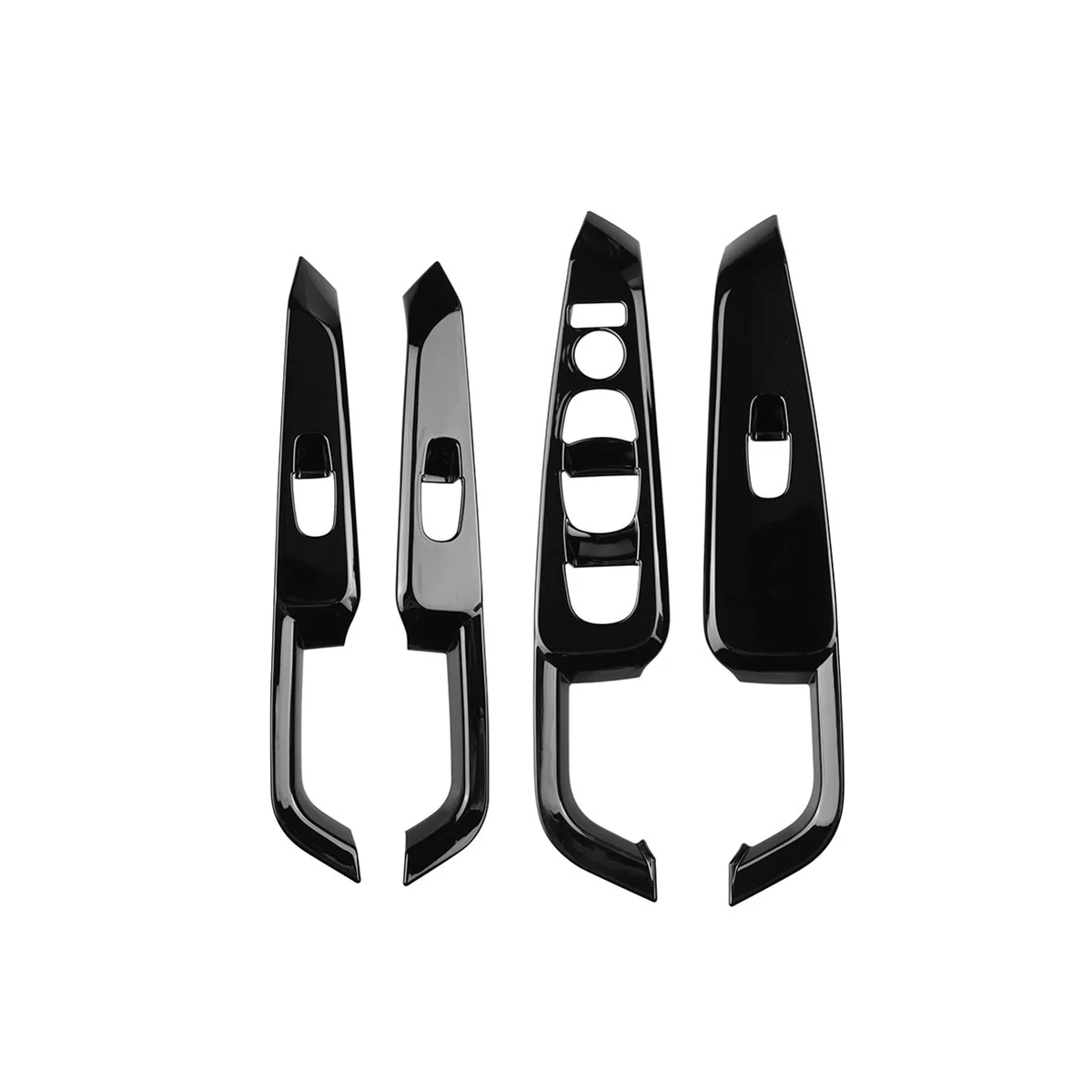 

LHD Car Bright Black Window Glass Lift Button Switch Cover Trim Door Armrest Panel for KISKS E-Power 2021-2023