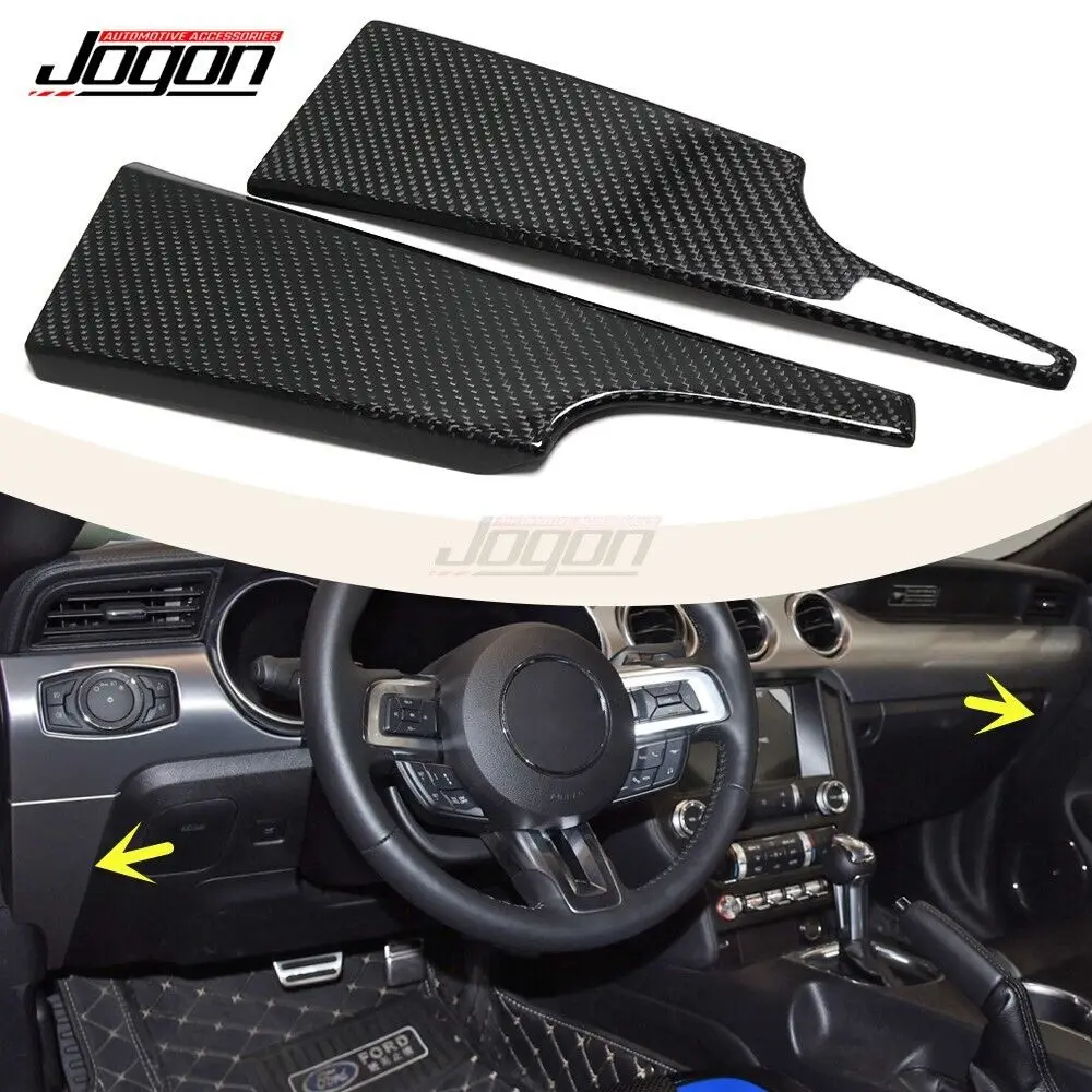 Чехол на руль из углеродного волокна для Ford Mustang GT EcoBoost Coupe 2015 2016 2017 2018 2019 - 2021