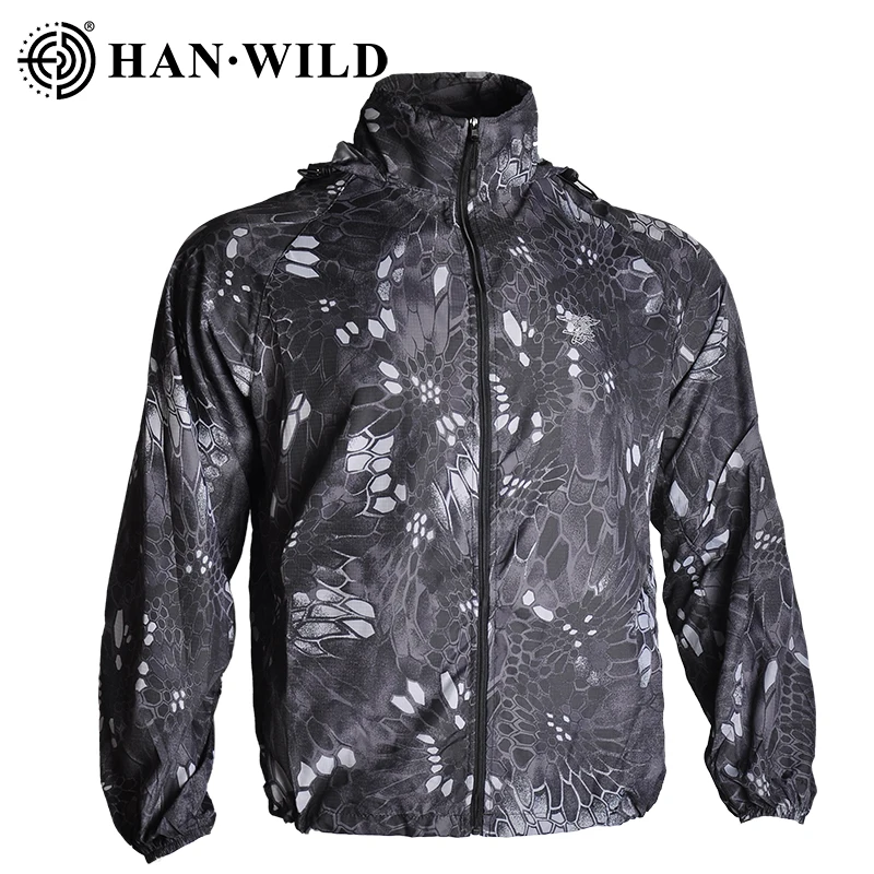 

Куртка HAN WILD, камуфляжная, с защитой от ультрафиолета, тонкая, дышащая, водонепроницаемая, ветрозащитная, летняя