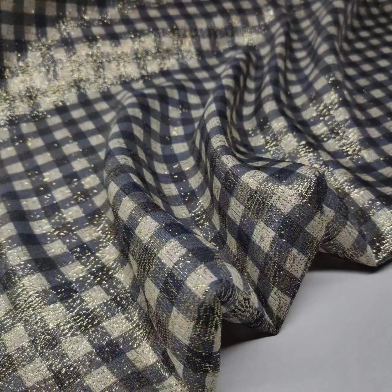 

14mm Silk Dress Fabric Somali Dirac Brocade Metallic Shiny Jacquard DIY Sewing Material