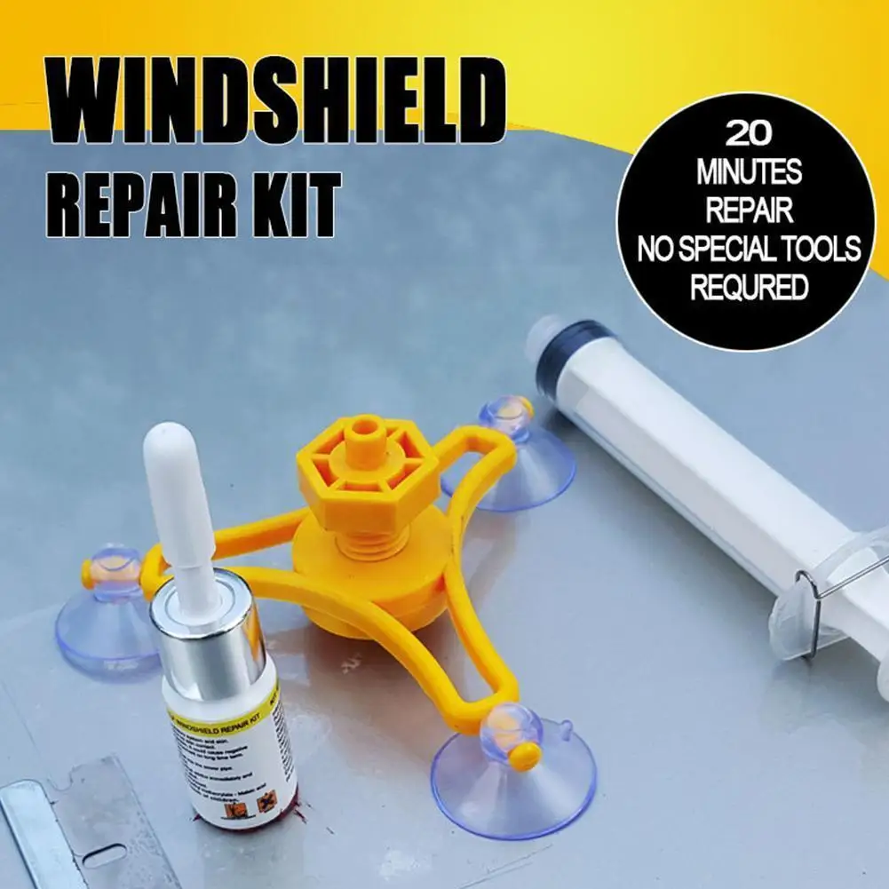 

Windscreen Repair Tool Car Cracked Glass Resin Sealer Tool Screen Tool Fix Window Repair Polishing Windshield Quick Diy Aut B0j9