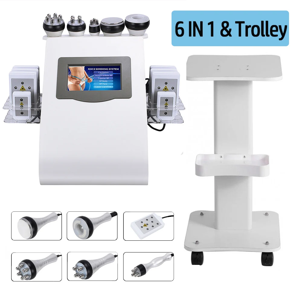 

6 / 9 в 1 Вакуумный лазерный радиочастотный аппарат RF 40K Cavi Lipo для похудения ультразвуковой липосакции кавитационный аппарат для похудения