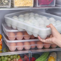 34 grids kitchen large capacity egg storage box refrigerator plastic household preservation anti drop egg tray kitchen storage