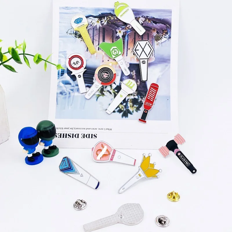 

KPOP Group Brooch exo twice iu got7 sj Metal Badge for Fans Gift