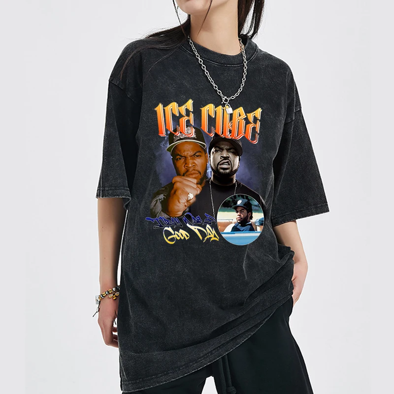 

Футболка мужская хлопковая в стиле хип-хоп, с коротким рукавом