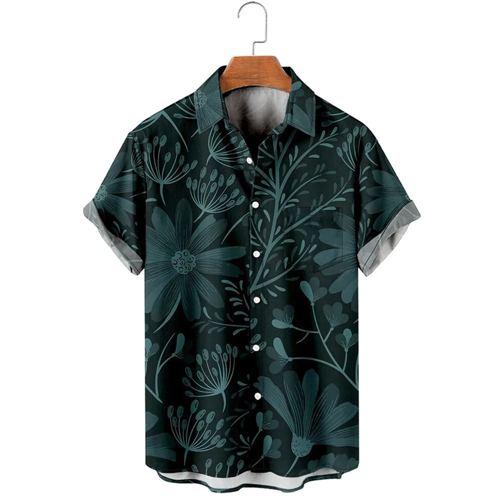 

CLOOCL Fashion Men's Shirts Hawaii Polynesia Floral Leaves Casual Shirt for Men 3D Graphic Tops Beach Shirt Streetshirts