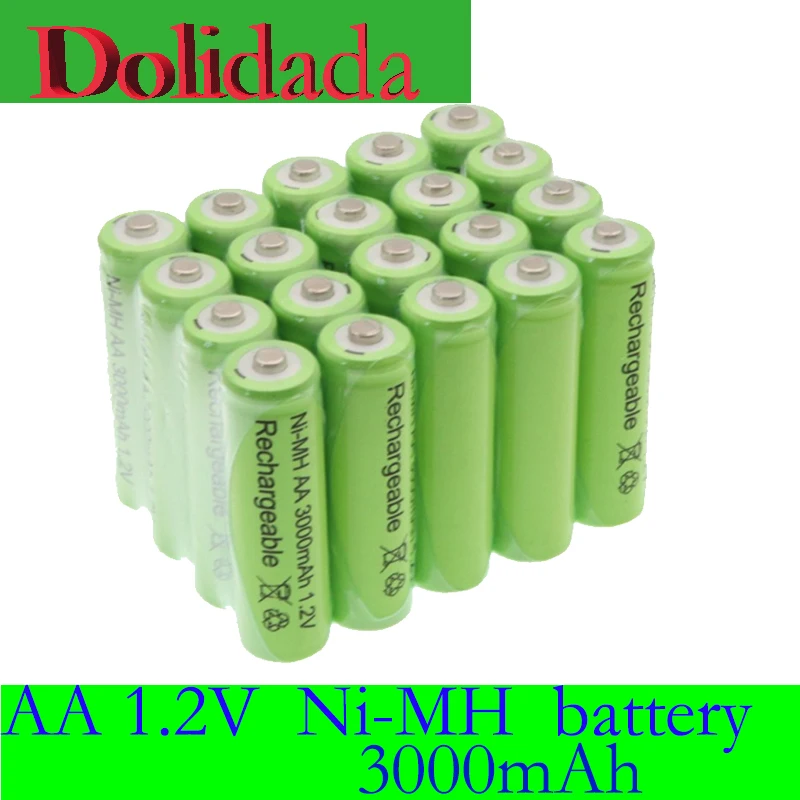 

2~20 PCS New Original 3000mAh AA 1.2v battery Ni-MH Rechargeable Battery For Toys Camera Microphone