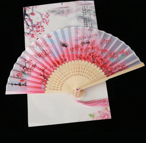 

Складной бамбуковый веер, японский узор