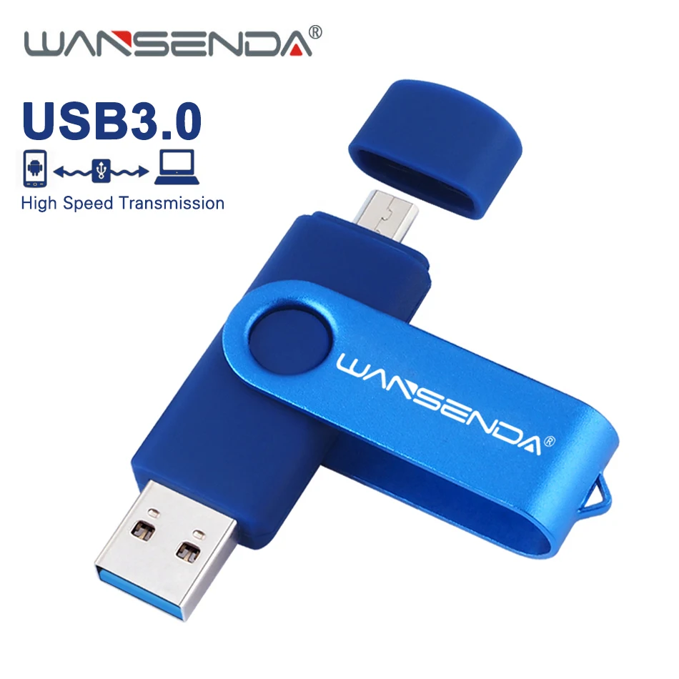 

WANSENDA OTG USB флеш-накопитель, 3,0 ГБ, 16 ГБ, 32 ГБ, 64 ГБ, 128 ГБ