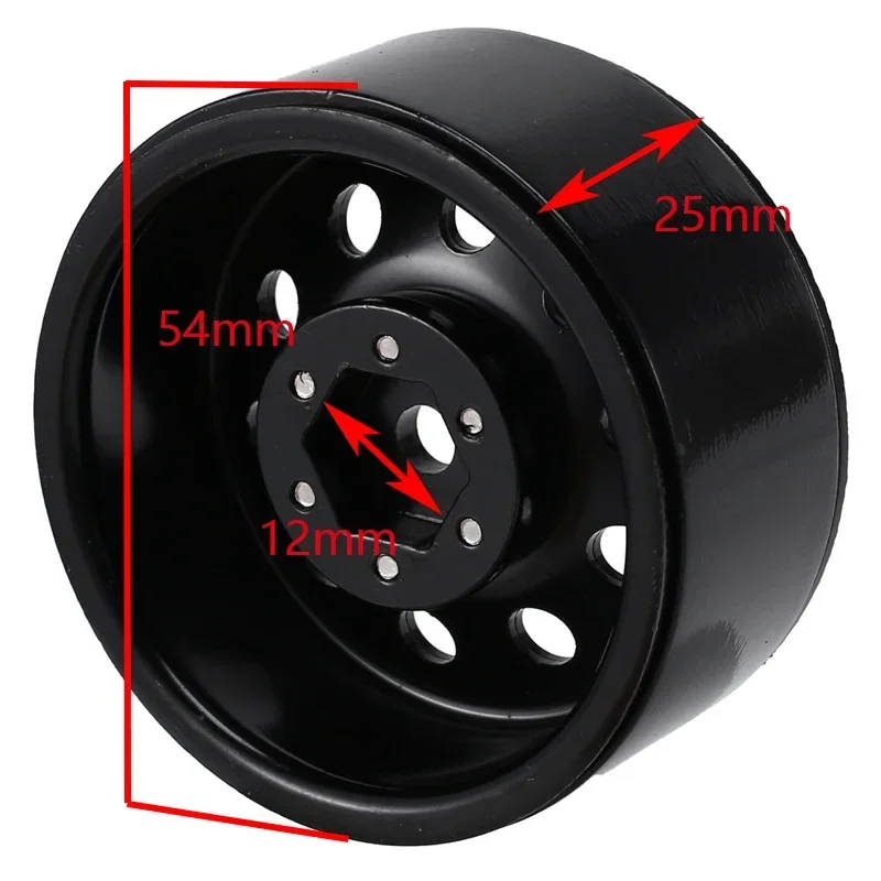 4 шт. металлические колесные диски 1 9 дюйма с бусинами 3 стиля для 1:10 RC гусеничного