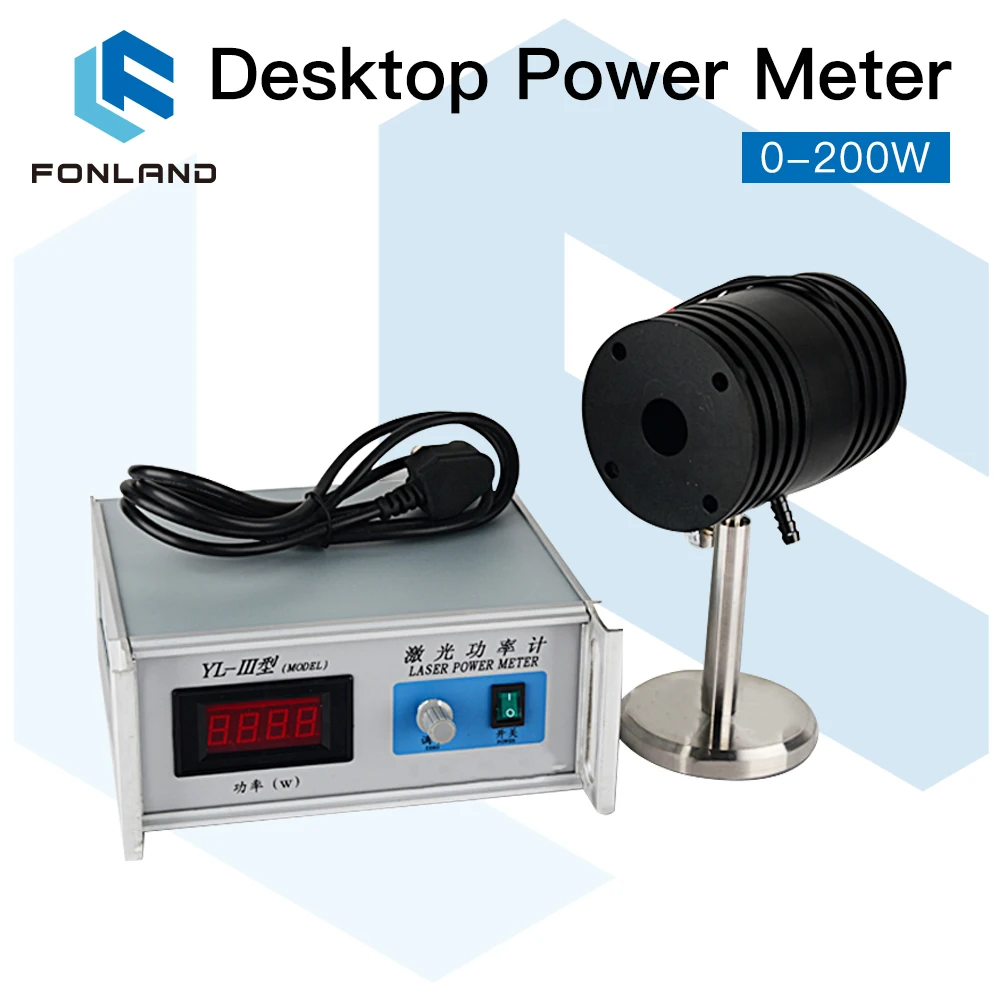 

FONLAND Desktop CO2 Laser Power Meter Test Range 0-200W Use Wavelength 10.6um Input Voltage AC 220V Modle YL-S-III