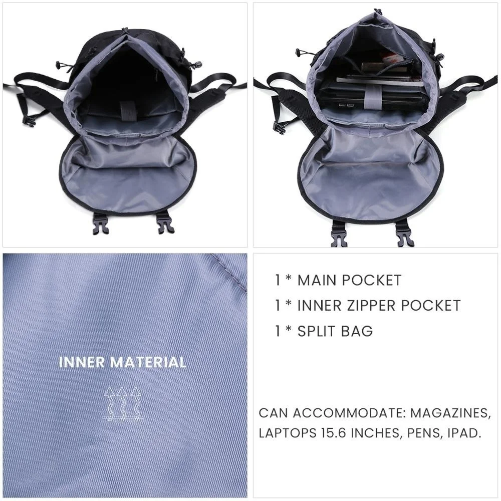 Водонепроницаемый дорожный рюкзак для мужчин Повседневные Легкие вместительные