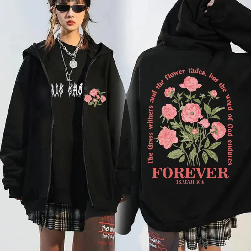 Толстовка в стиле бохо с надписью Living Proof of A Love God худи на молнии ретро