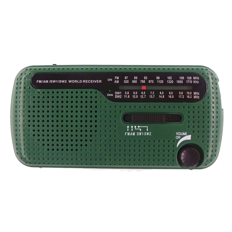 

Solar Hand Crank Radio AM/FM/SW Radio USB Portable Emergency Radio With LED Flashlight Outdoor Survival Tool