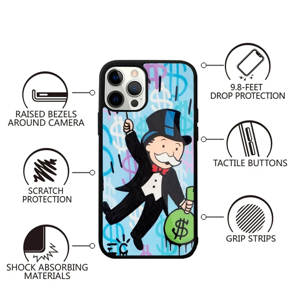 Монополический чехол для телефона Alec сильный магнит IPhone 15 14 13 Pro Max Plus 11 12 Mini