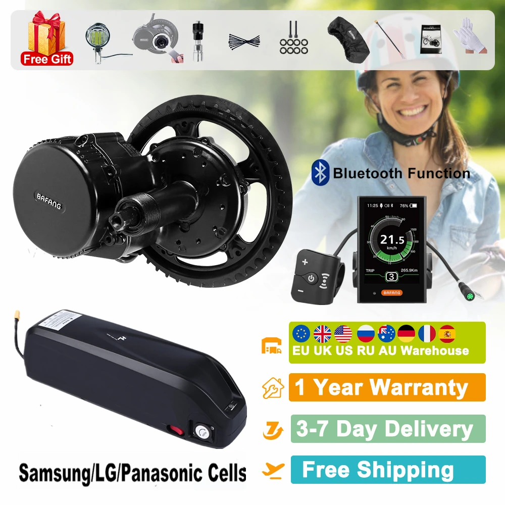 

Комплект для преобразования двигателя Ebike Bafang 250 Вт, литиевая батарея 20 Ач 18 Ач BBS01 BBS01B, полный комплект двигателя для электрического велосип...