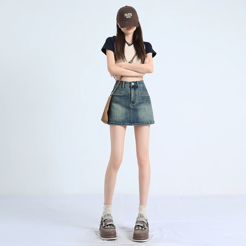 Jeans Women's Spring and Summer 2023 baby blue high street Versatile Always Net Red Age shorts Loose