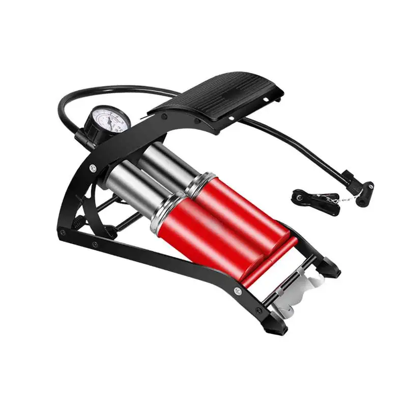 

Bike Foot Pump Portable Bike Pump Cylinder Air Pump Height Calibration Inflate Faster Compact Frame Design For Sports Ball Air