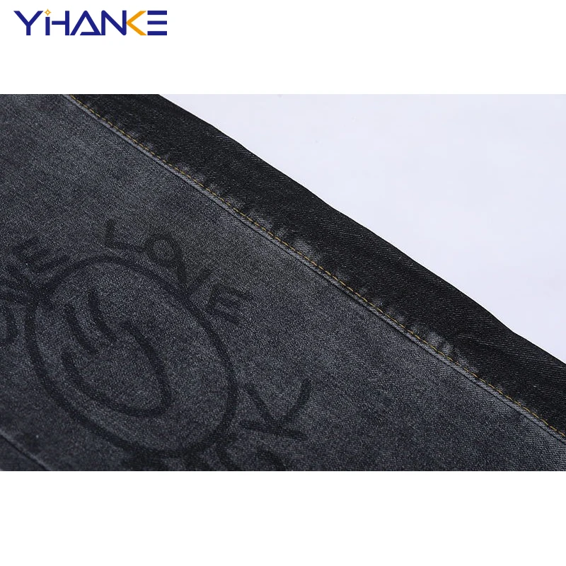 YIHANKE Vintage Jeans Men's Jeans Printed Loose Jeans Men's High Waist Pants Wide Leg Jeans Versatile Hip Hop Streetwear Casual