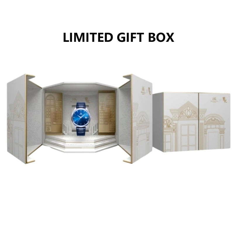 NEW Shanghai Watch 39mm Automatic Mechanical Wristwatch Luxury Men's Watch Sapphire Waterproof BLOSSOMS Gift Box reloj hombre