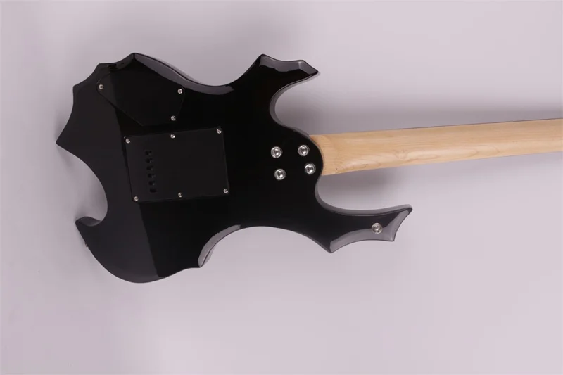 Хорошее качество дешевая электрическая гитара с 24 ладами холодной формой черная