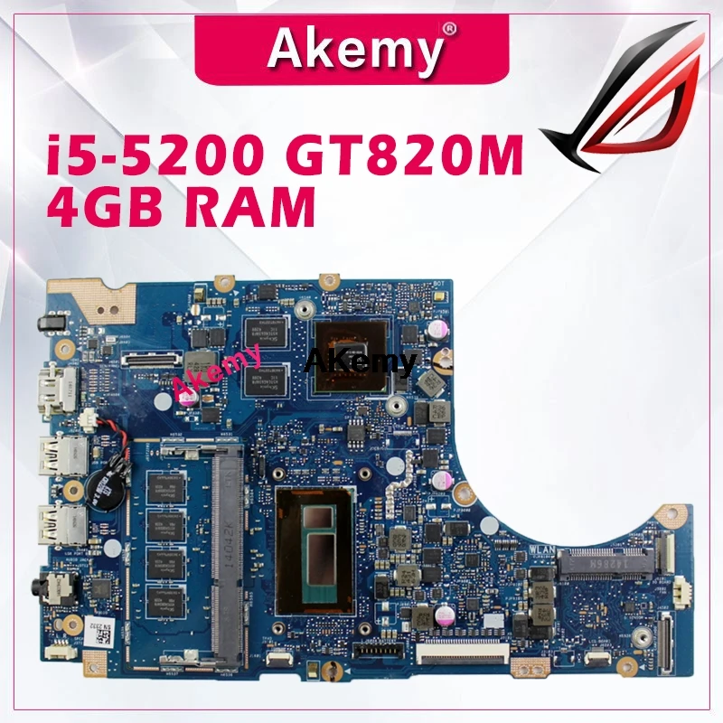

I5-5200 TP300LD Материнская Плата ЦП GT820M 2 ГБ 4 ГБ ОЗУ для Asus TP300L TP300LD TP300LJ Q302L Q302LA Материнская плата ноутбука Teste OK
