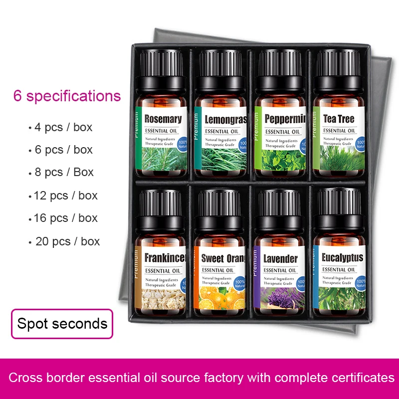 

Pure Essential Oils Aromatherapy Oil Lavender Sweet Orange 10ml Pure Natural Plant Rose Tea Tree Oil Eucalyptus Essential Oil