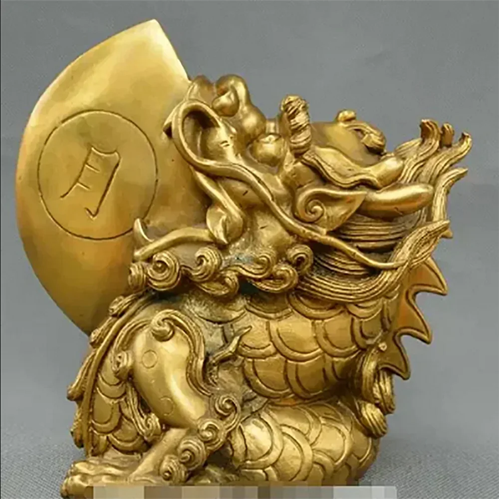 tipo Fengshui Tua Naga Perunggu Kapak Mat Licht Danfe Allah Binatang Patung