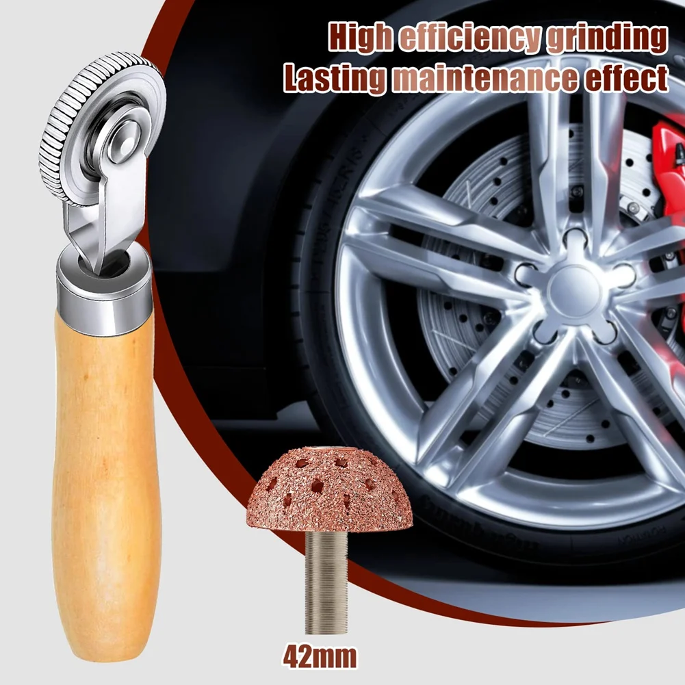 

Tire Patch Rollers and Tungsten Buffing Wheels, Repair Patch Tyre Roller Tool and Universal Thread Rubber Grinding Tool