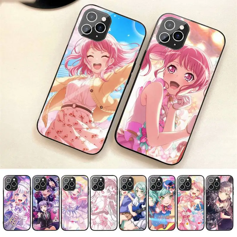 

Anime BanG Dream Phone Case For Iphone 7 8 Plus X Xr Xs 11 12 13 Se2020 Mini 14 Pro Max Tempered Glass Fundas