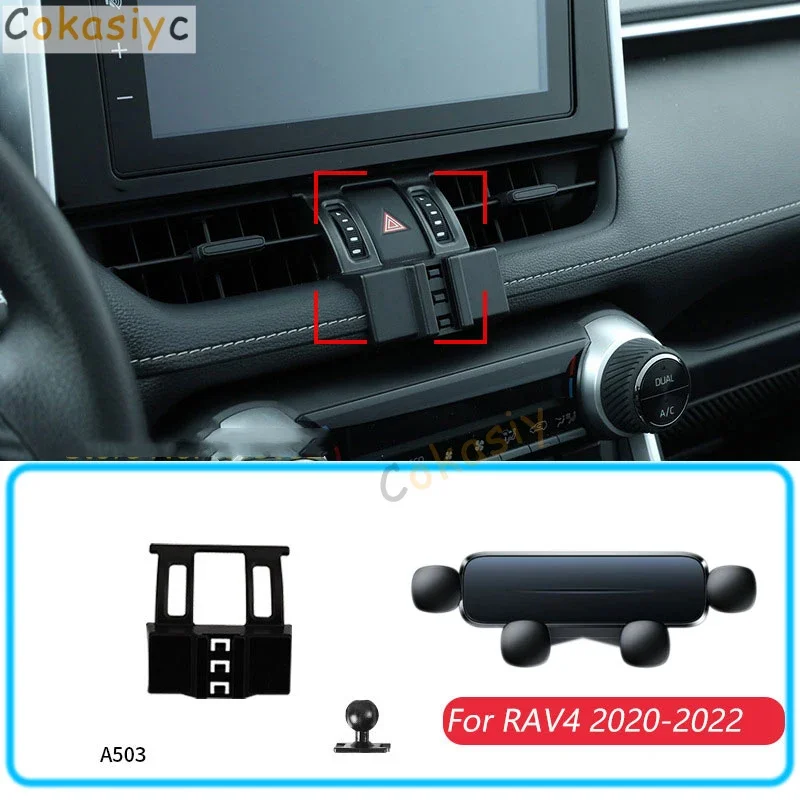 

Автомобильный держатель телефона для Toyota RAV4 2020-2022, гравитационная подставка, поддержка горизонтального GPS-кронштейна для мобильного телефона, аксессуары с основанием