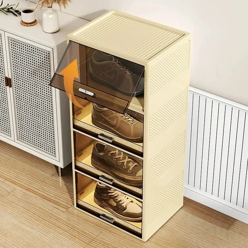 Складной пластиковый ящик для обуви Складные пластиковые коробки толстые