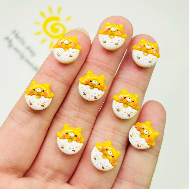 

30 шт. новый милый мини-смола мультфильм маленький медвежонок кролик пончики орнамент с плоской задней частью изготовление ювелирных изделий маникюр аксессуары для волос A78