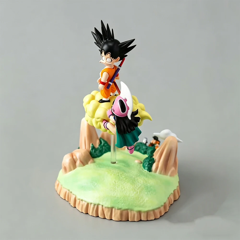 Фото Фигурка Сон Гоку и Чи-Чи 15 см, аниме-персонажи Dragon Ball, модель для гольфа, игрушка, подарок, коллекционный предмет, украшение, сувенир, ПВХ №2