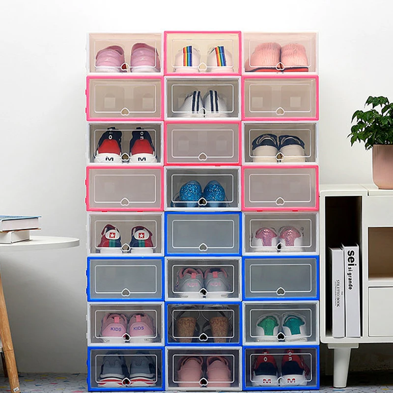 6Pack Transparent Shoe Box Shoes Organizers Plastic Thickened Foldable Dustproof arrange shoe container boxes
6Pack Transparent Shoe Box Shoes Organizers Plastic Thickened Foldable Dustproof arrange shoe container boxes