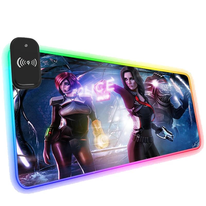 

Игровой коврик для мыши с RGB-подсветкой и функцией беспроводной зарядки